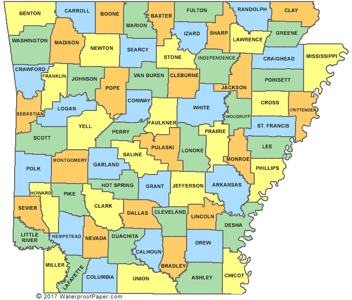 List of: All Counties in Arkansas