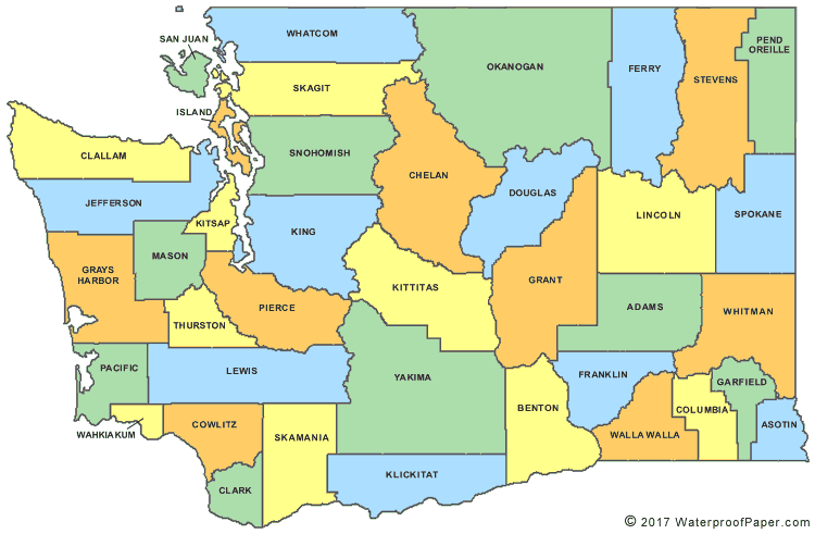 Pengky Gitu Map Of Washington Counties